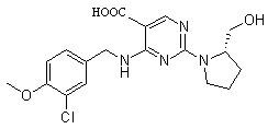 5-PyriMidinecarboxylic acid, 4-[[(3-chloro-4-Methoxyphenyl)Methyl]aMino]-2-[(2S)-2-(hydroxyMethyl)- 1-pyrrolidinyl]-